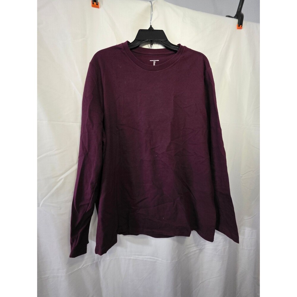 Amazon Essentials Women's Slim Long Sleeve Crew Neck T-Shirt 100% Cotton L